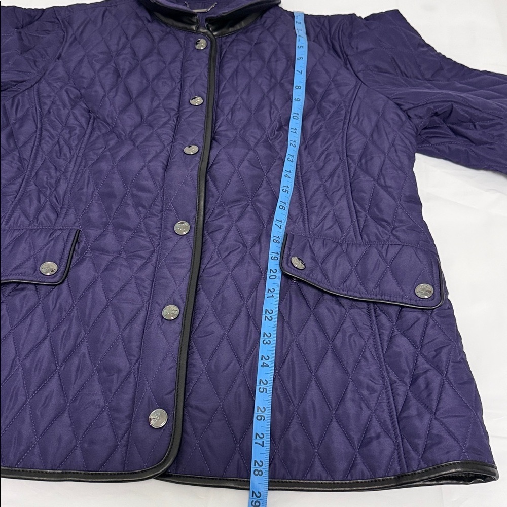 Chico's Deep Blue Quilted Puffer Jacket - Picture 3 of 5